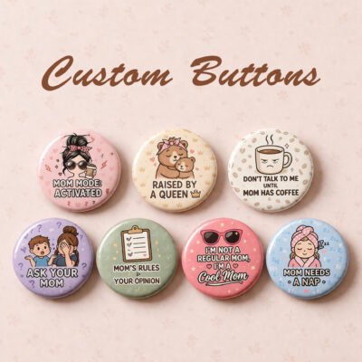 Custom Button Pins – Personalized Photo & Logo Pins | Custom Pin-Back Buttons for Events, Business & Gifts